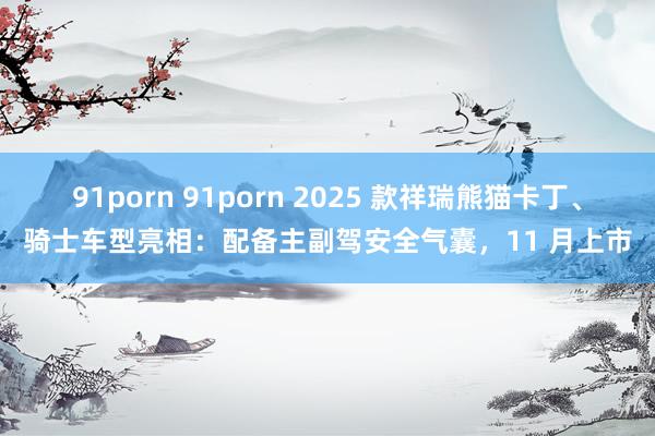 91porn 91porn 2025 款祥瑞熊猫卡丁、骑士车型亮相：配备主副驾安全气囊，11 月上市