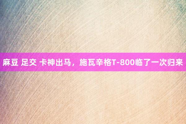 麻豆 足交 卡神出马，施瓦辛格T-800临了一次归来