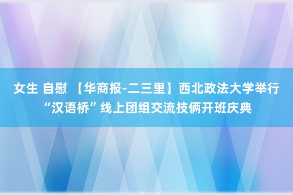 女生 自慰 【华商报-二三里】西北政法大学举行“汉语桥”线上团组交流技俩开班庆典