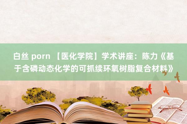 白丝 porn 【医化学院】学术讲座：陈力《基于含磷动态化学的可抓续环氧树脂复合材料》